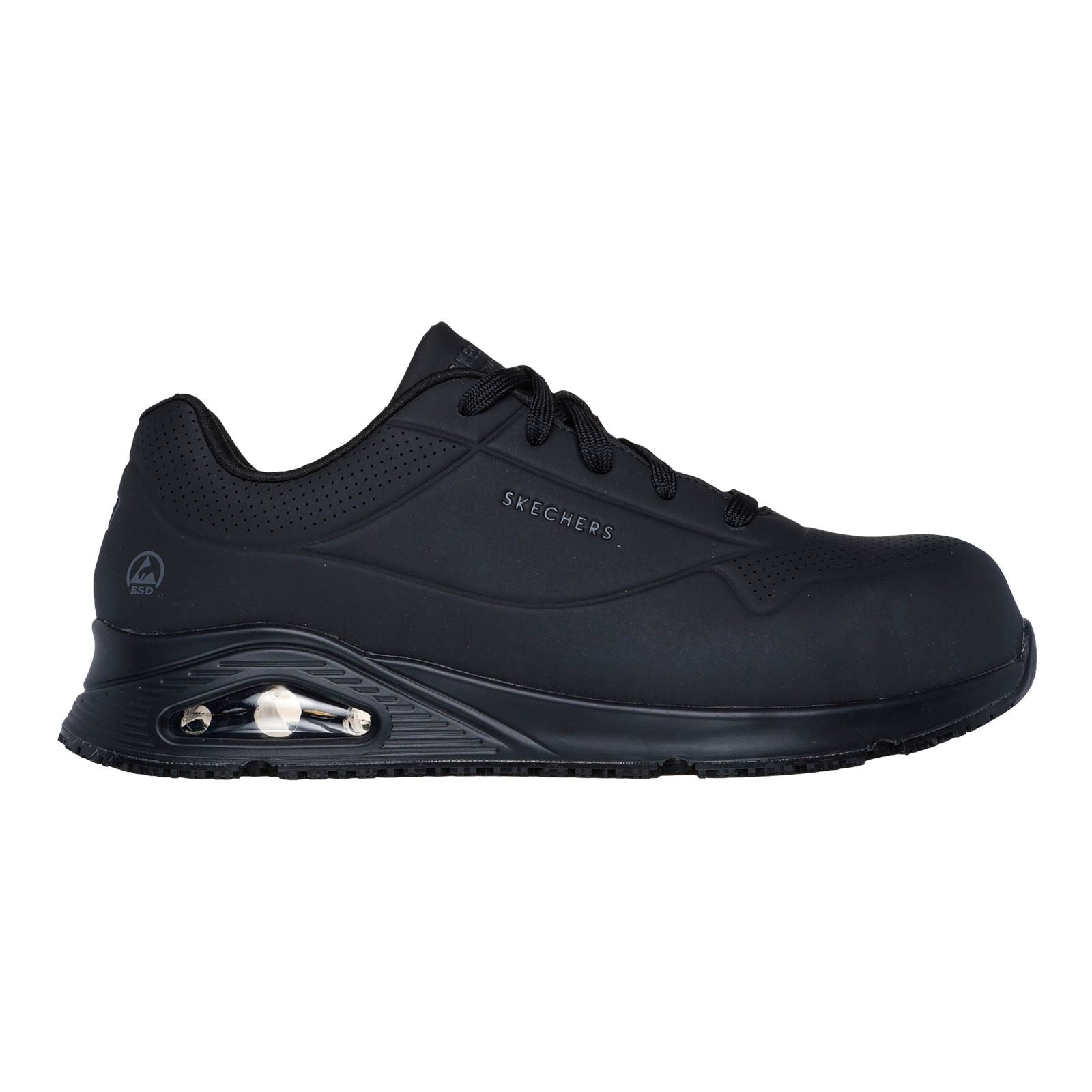 Skechers Workwear Uno SR - Doltin Durabuck Men's Black Safety Sneakers