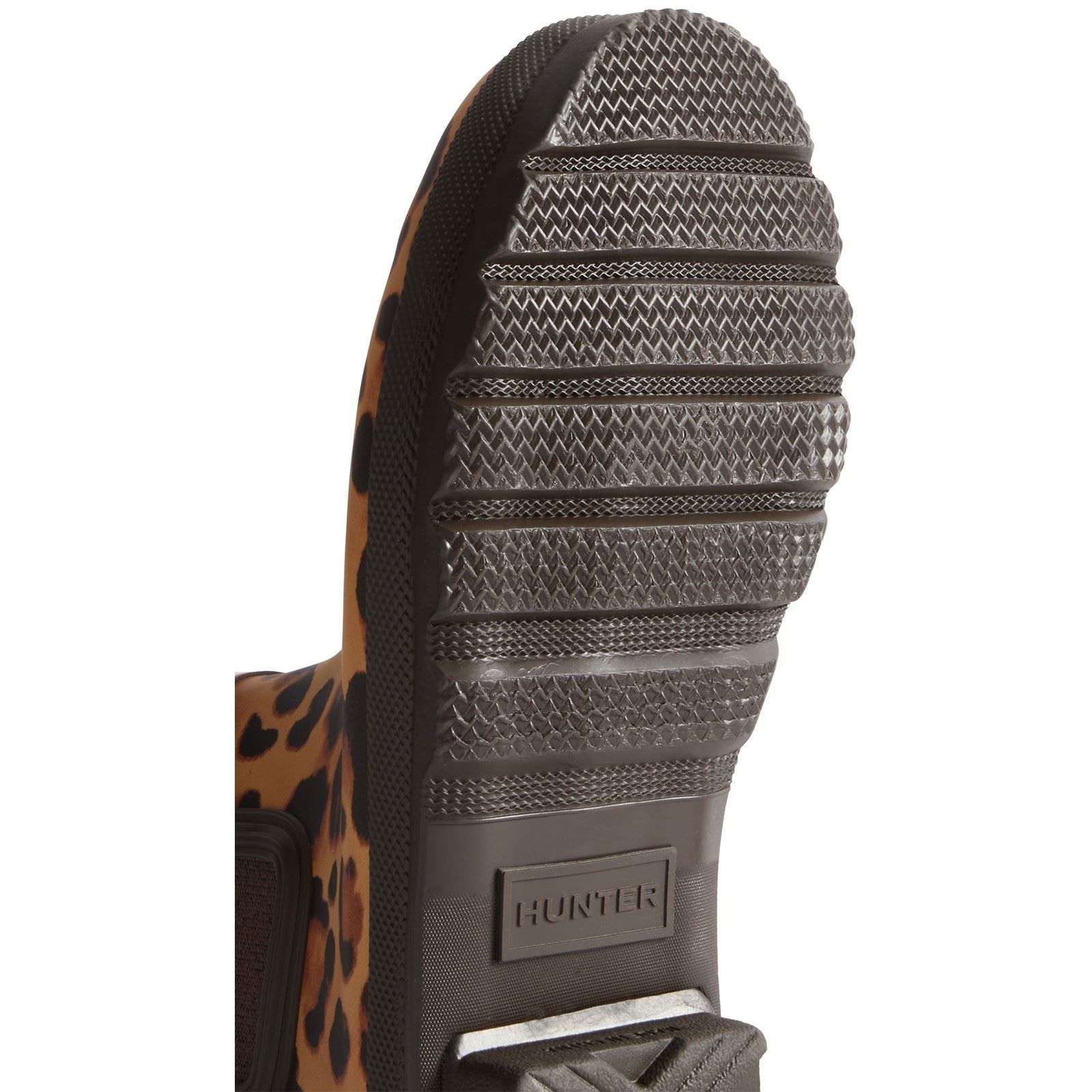 Hunter Original Chelsea Women's Leopard Print/Chocolate Brown Wellington Boots