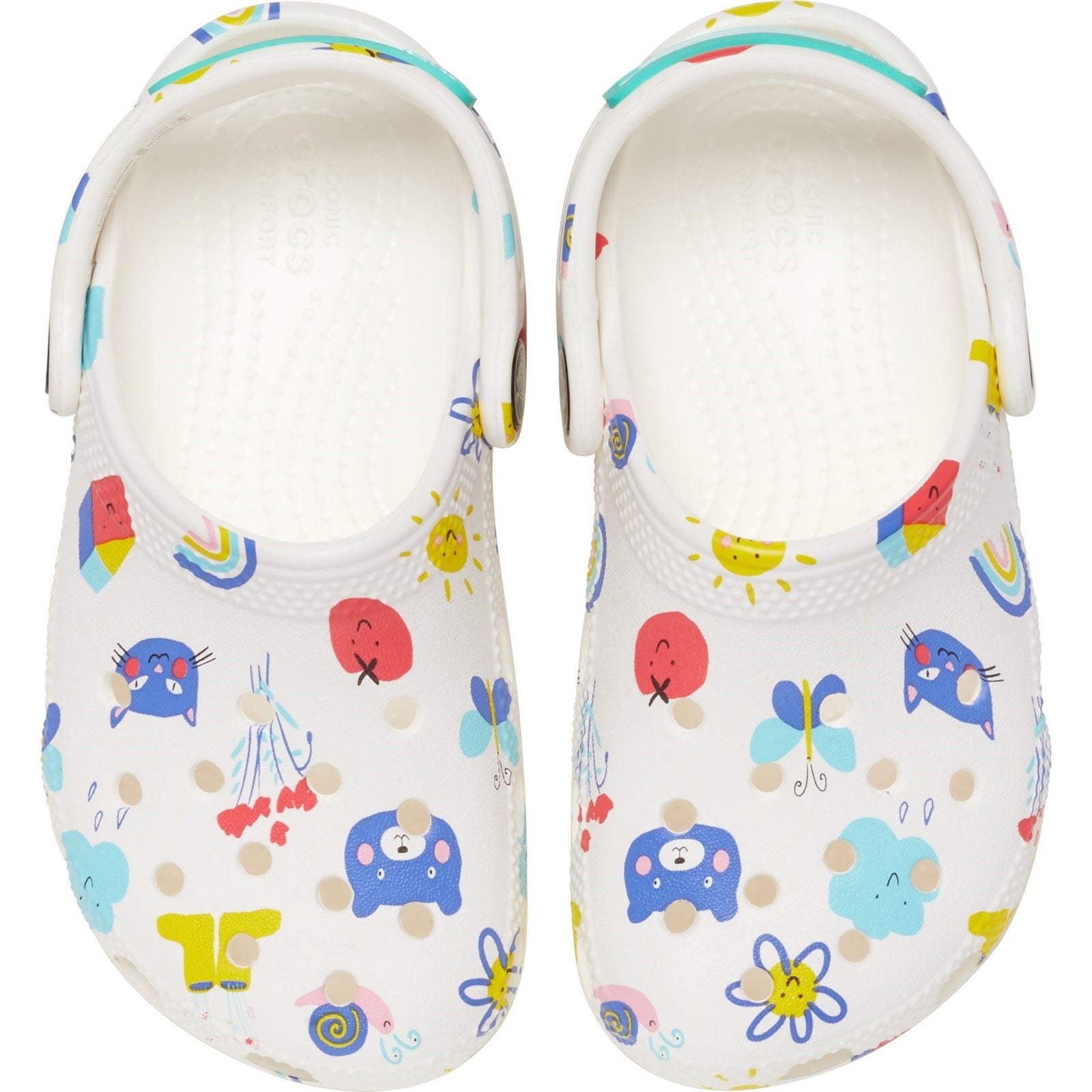 Crocs Classic Graphic Synthetic White/Multi Loafers