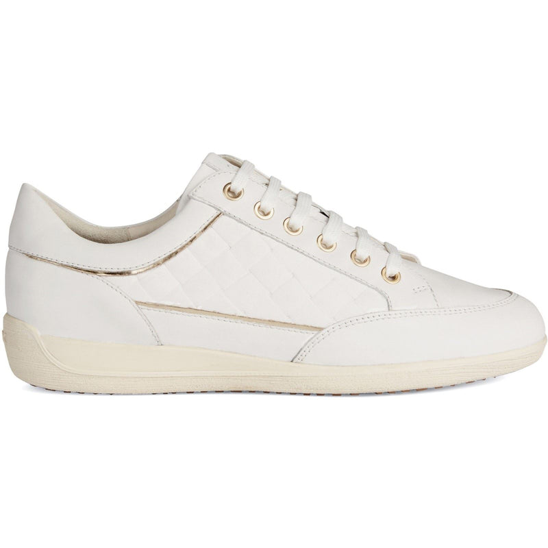 Geox D MYRIA Faux Leather Women's White Sneakers