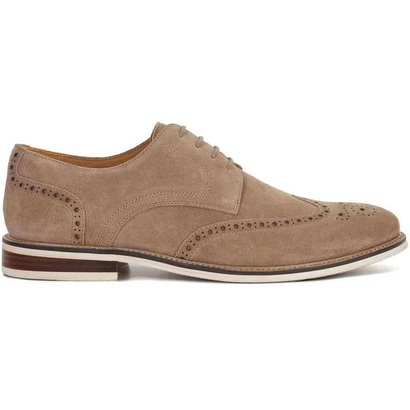 Dune Stanford Suede Men's Beige Brogues Shoes