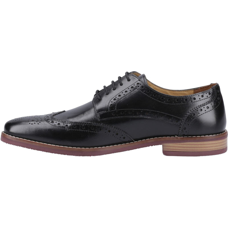 Hush Puppies Mack Leather Men's Black Brogues Shoes