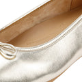 FitFlop Delicato Metallic Leather Women's Platino Ballet Flats