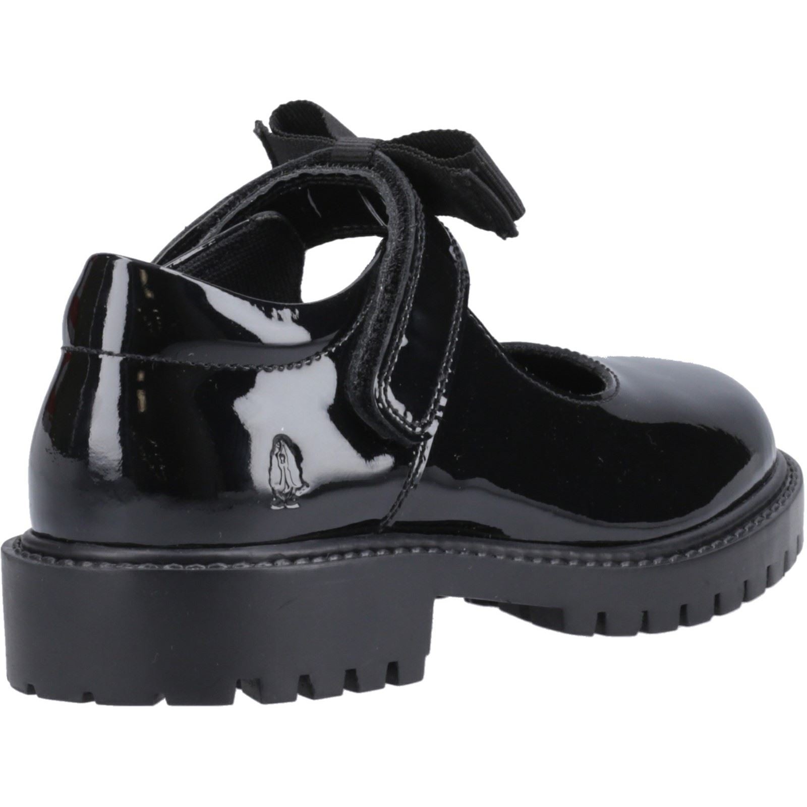 Hush Puppies Astrid Bow Leather Girls's Black Shoes