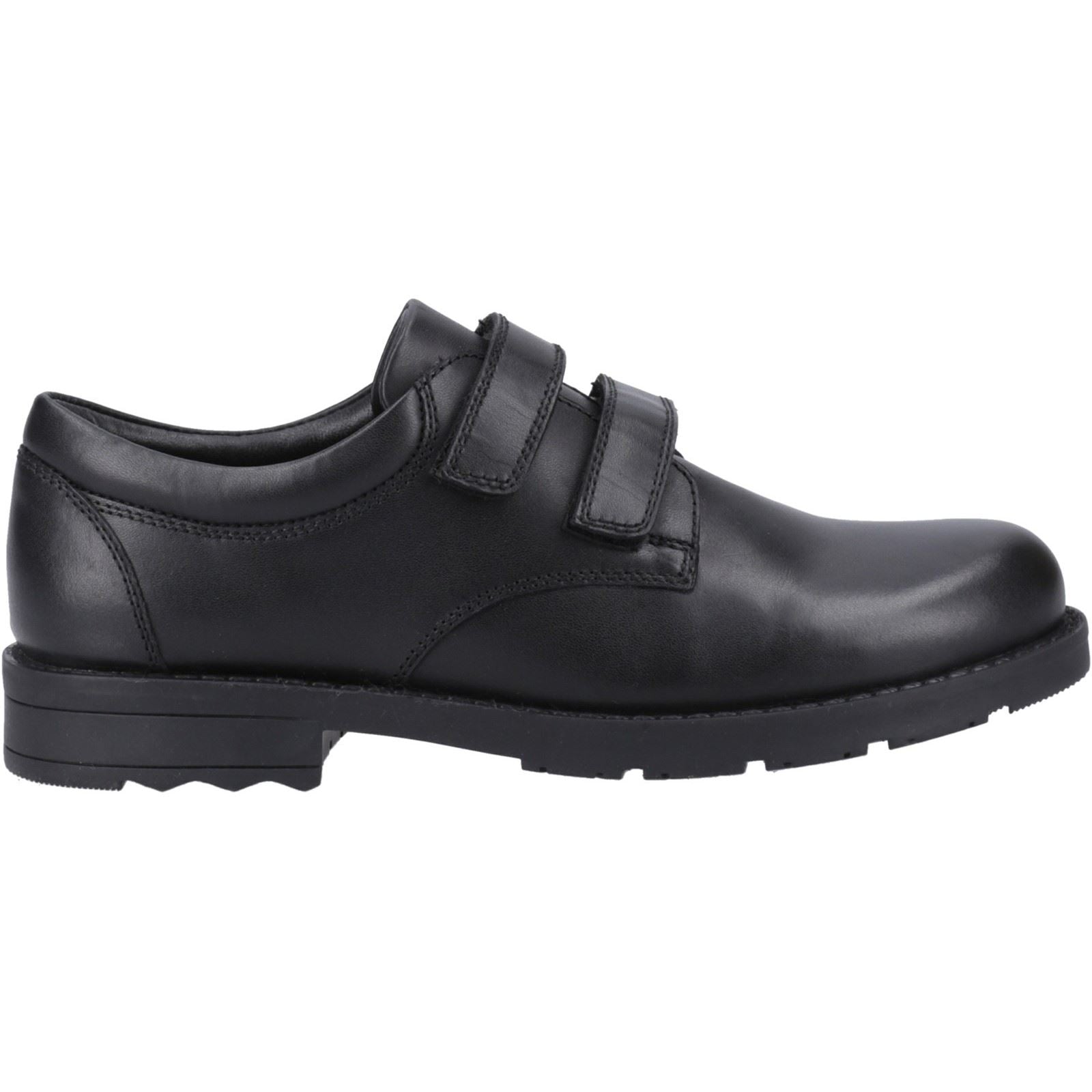 Hush Puppies Barry Senior Leather Boys's Black Shoes
