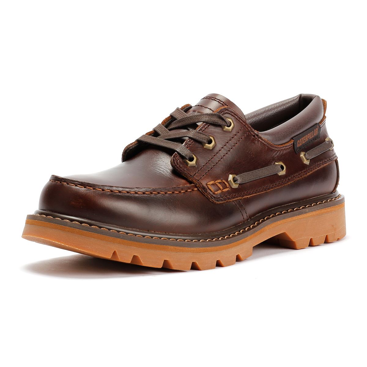 Caterpillar Colorado Boat Lo Leather Men's British Tan Lace-Up Shoes