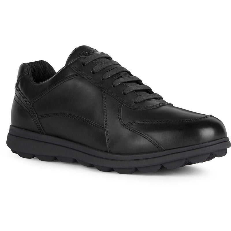 Geox U SPHERICA EC12 Leather Bovine Full Grain Men's Black Sneakers