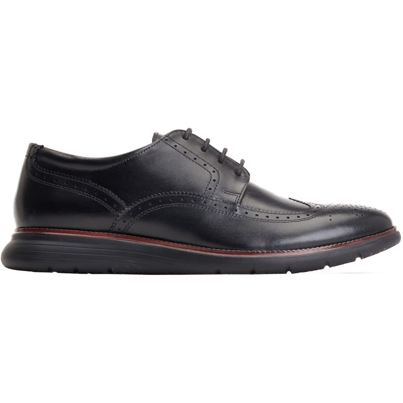 Base London Flight Leather Men's Black Brogues Shoes