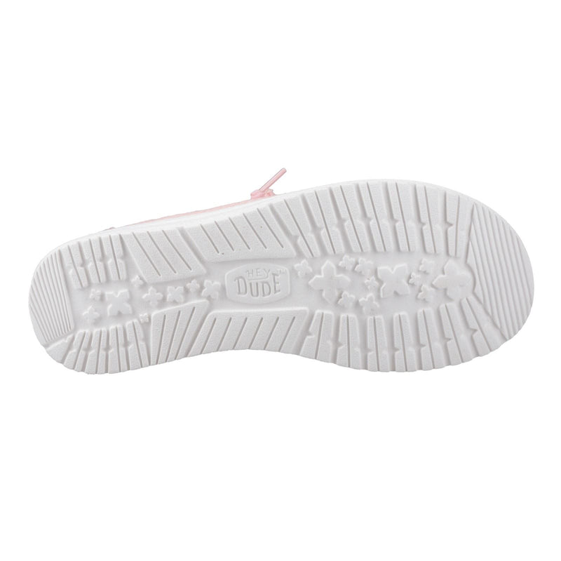 HEYDUDE Wendy Eyelet Lace Cotton Blend Women's Pale Pink Moccasins Shoes