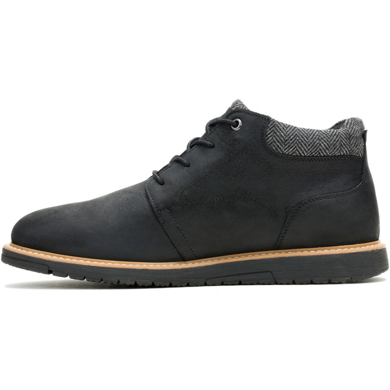 Hush Puppies Jenson Leather Men's Black Ankle Boots