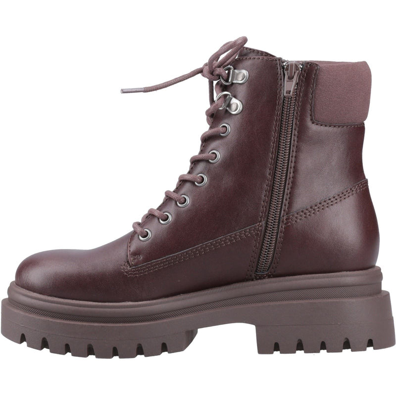 Rocket Dog Danie Faux Leather Women's Dark Brown Heeled Mid Calf Boots