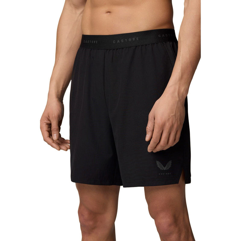 Castore Branded Elastic Shorts Polyester Men's Black Knee-Length Shorts
