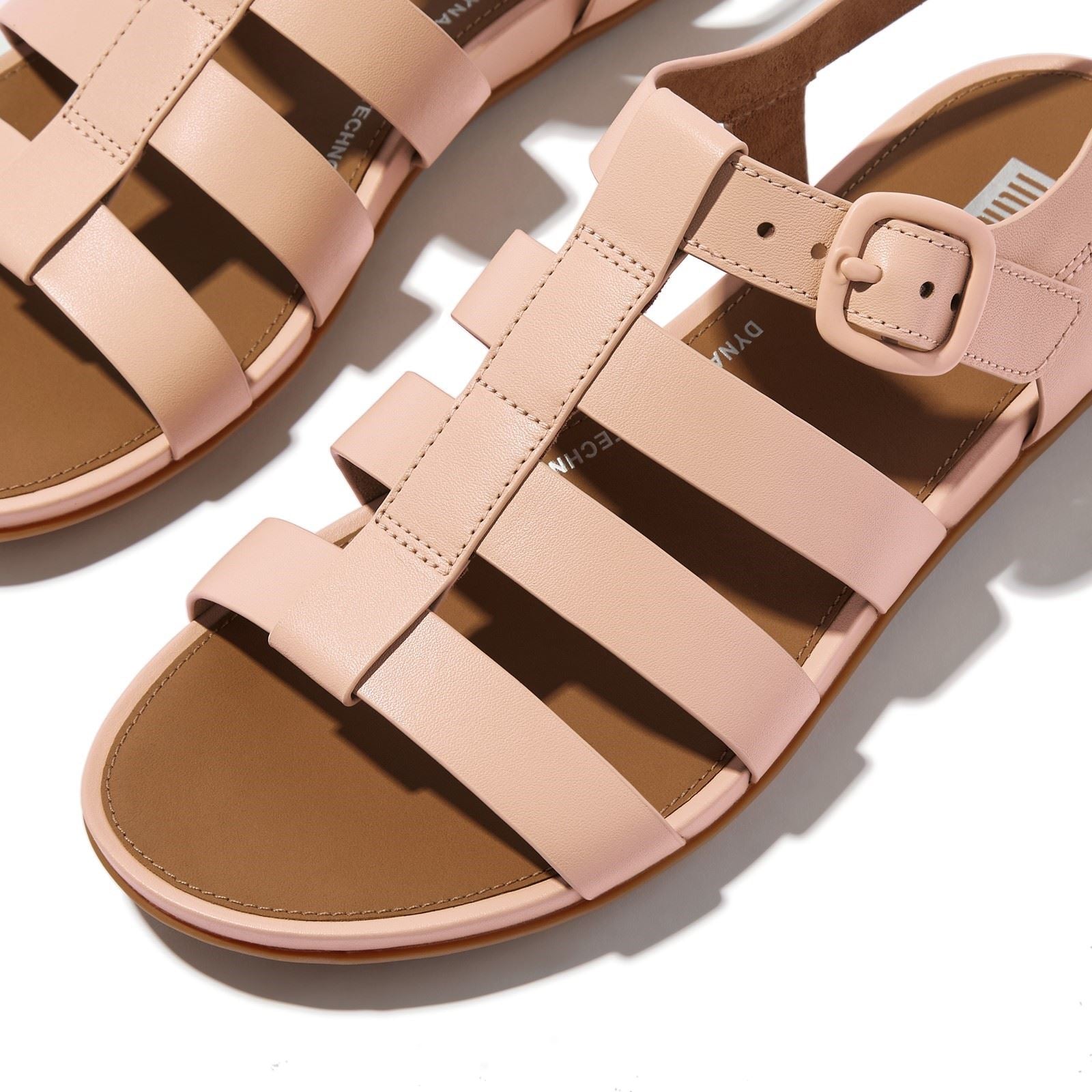 Fitflop Gracie Fisherman Leather Women's Sandy Beige Sandals