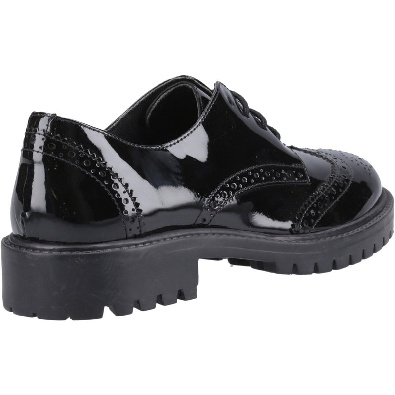 Hush Puppies Athena Patent Leather Girls's Black Brogues