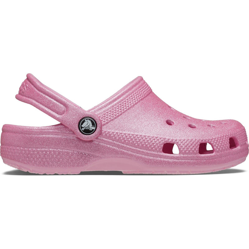 Crocs Classic Glitter Synthetic Pink Tweed Glitter Loafers