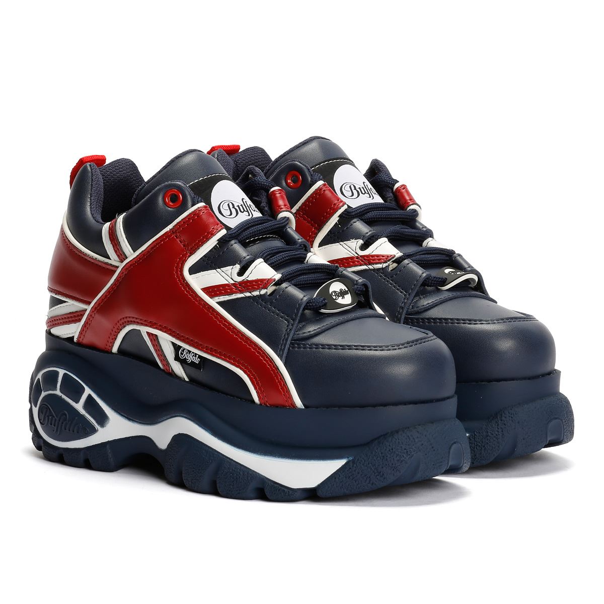 Buffalo 1339-14 Leather Women's Blue/Red Sneakers