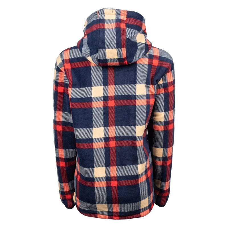 Hard Yakka Check Zoodie Polyester Women's Blue Hooded Sweatshirt