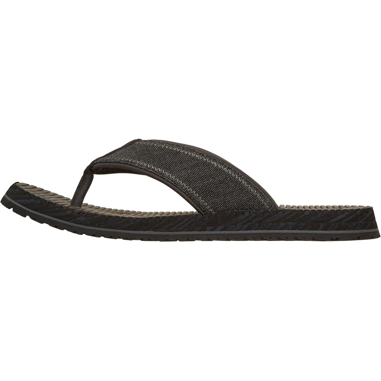 Skechers Quill Textile Men's Black Flip Flops