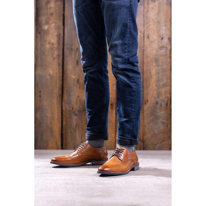 Hush Puppies Damien Lace Up Leather Men's Tan Lace-Up Shoes