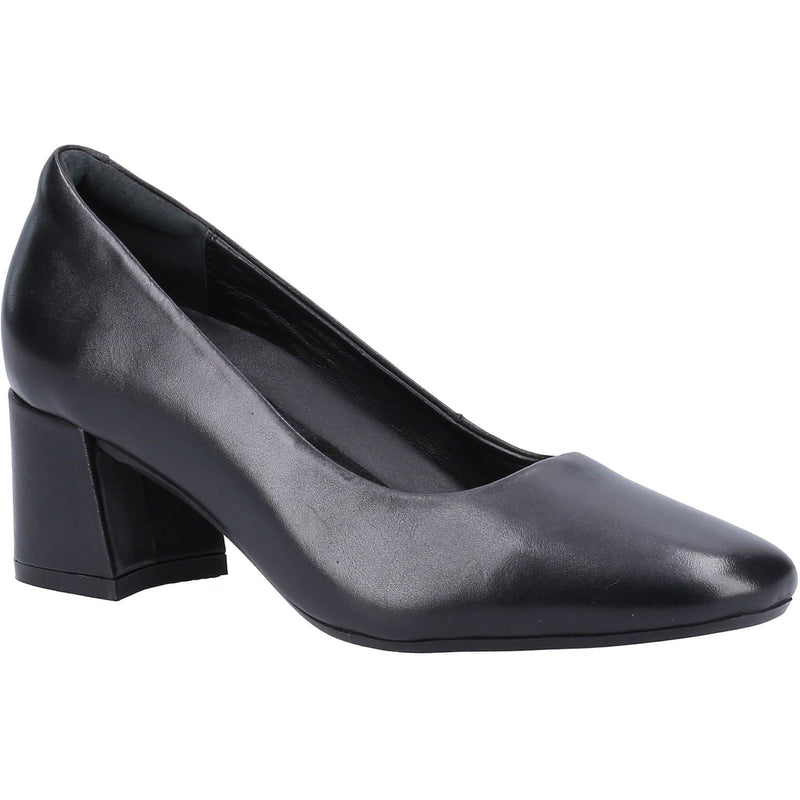 Hush Puppies Alicia Court Shoe Leather Women's Black Heels
