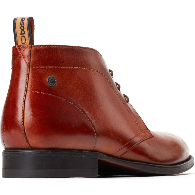 Base London Wallis Leather Men's Burnt Tan Ankle Boots
