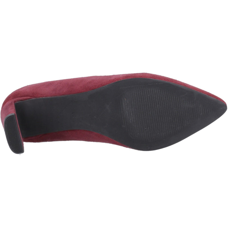 Hush Puppies Olivia Suede Women's Bordeaux Round Court Shoes