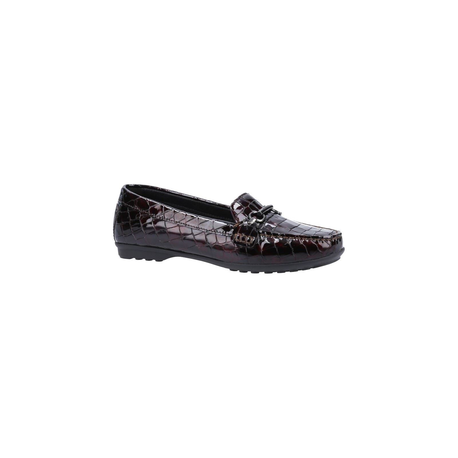 Geox Elidia 100% Leather Bovine Coated Women's Dark Burgundy Moccasins Shoes