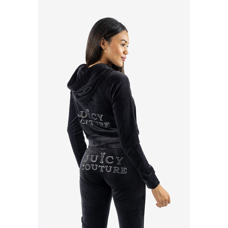 Juicy Couture Regal Madison Polyester Women's Black Hooded Sweatshirt