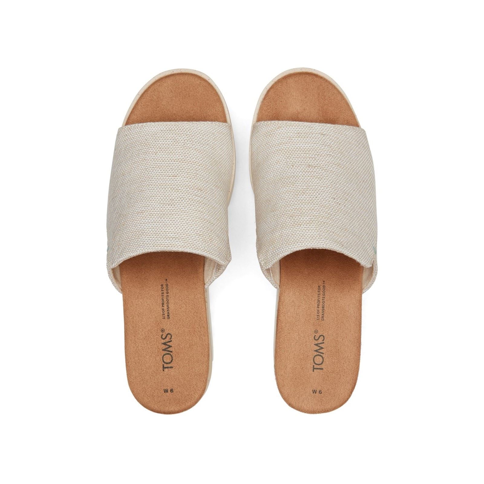 TOMS Diana Mule Nylon Women's Natural Wedges