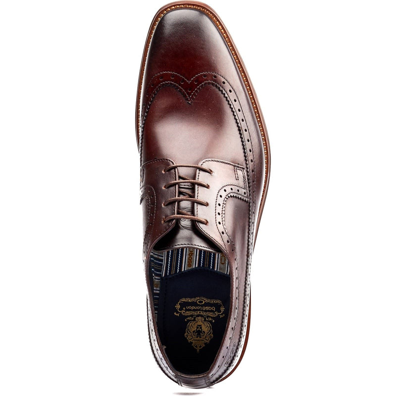 Base London Havisham Leather Men's Brown Derby Shoes