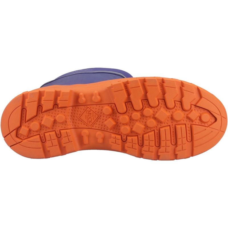 Muck Boots Grit S5 Rubber Men's Blue/Orange Wellington Boots