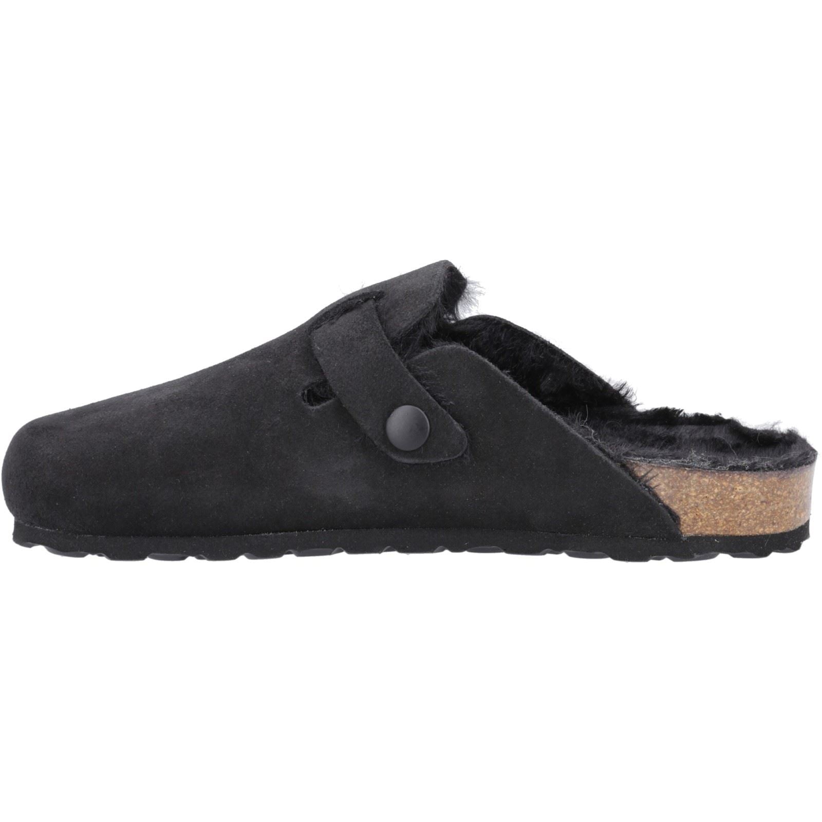 Hush Puppies Jade Leather Women's Black Clogs