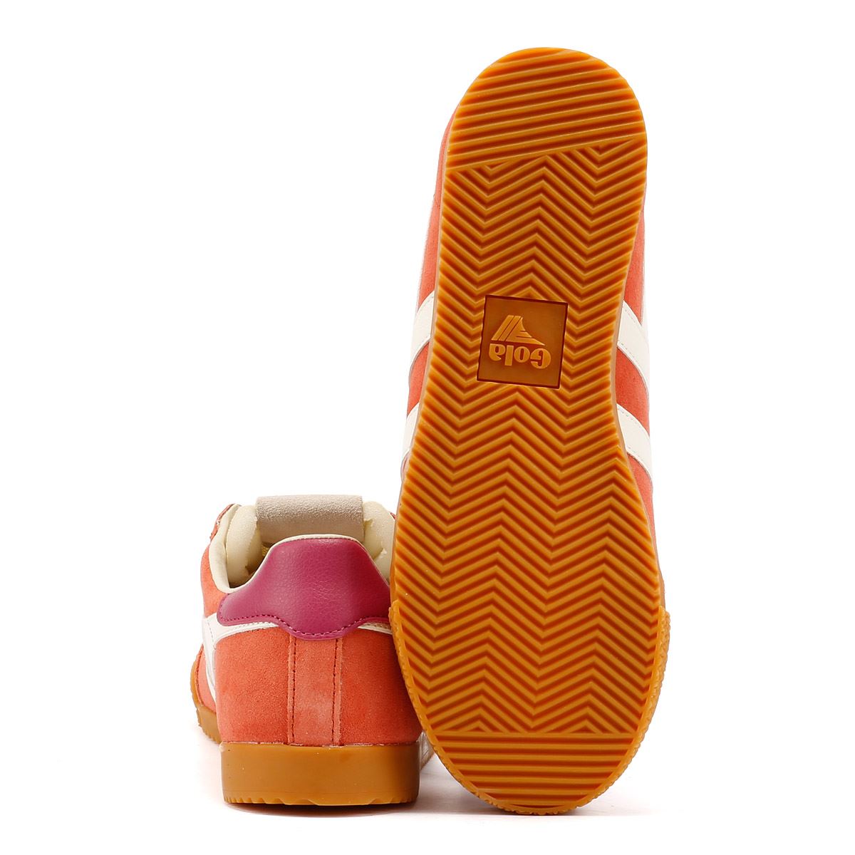 Gola Elan Suede Women's Hot Coral/Off White/ Fuchsia Sneakers