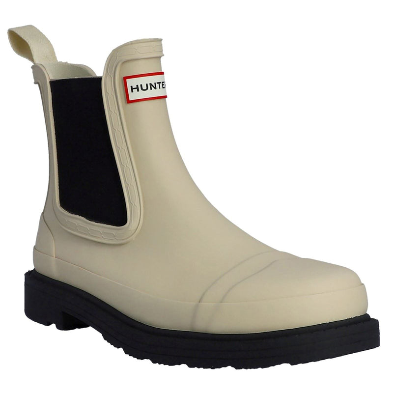 Hunter Commando Rubber Gravel/Black Wellington Boots