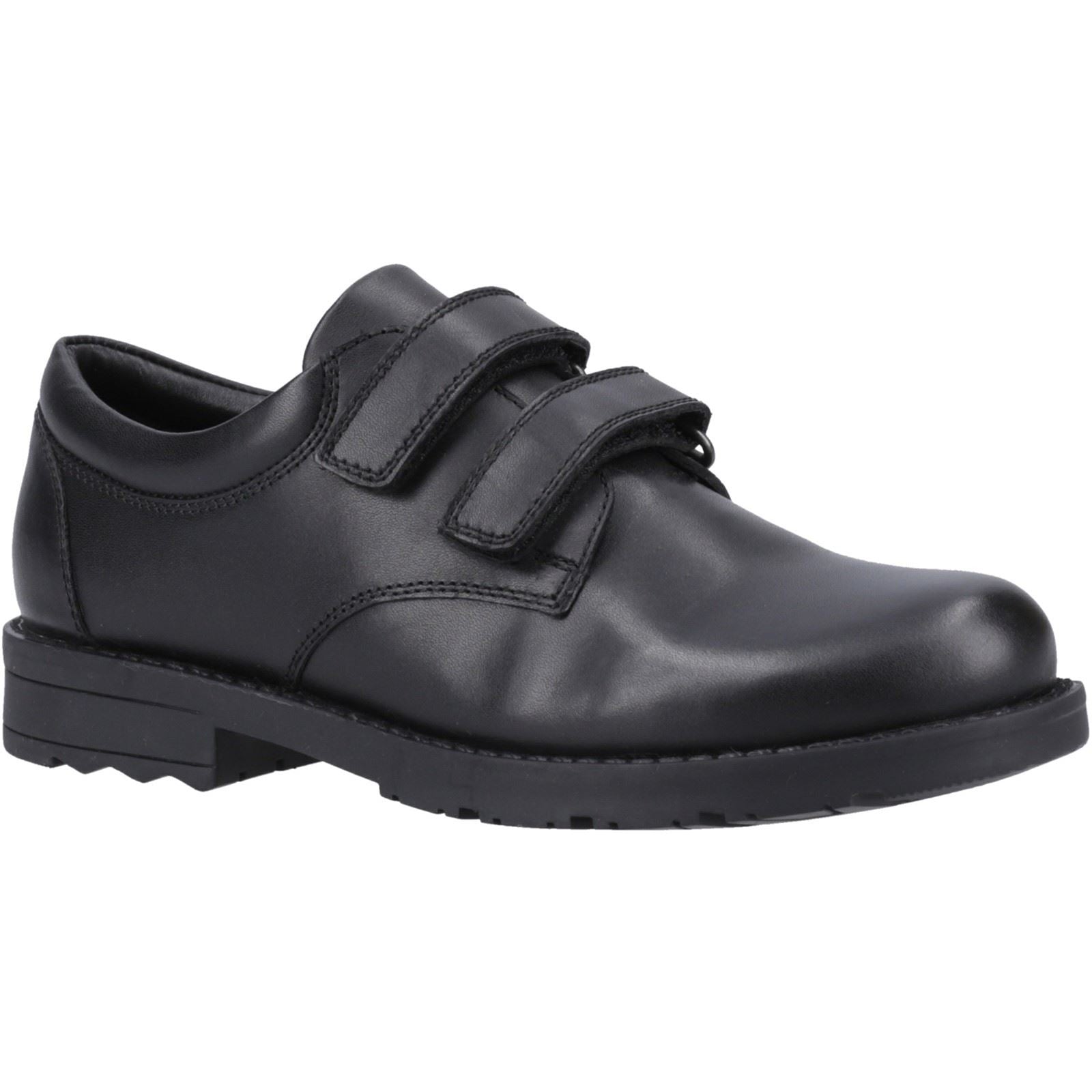 Hush Puppies Barry Senior Leather Boys's Black Shoes