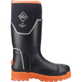 Muck Boots Grit S5 Rubber Men's Black/Orange Wellington Boots