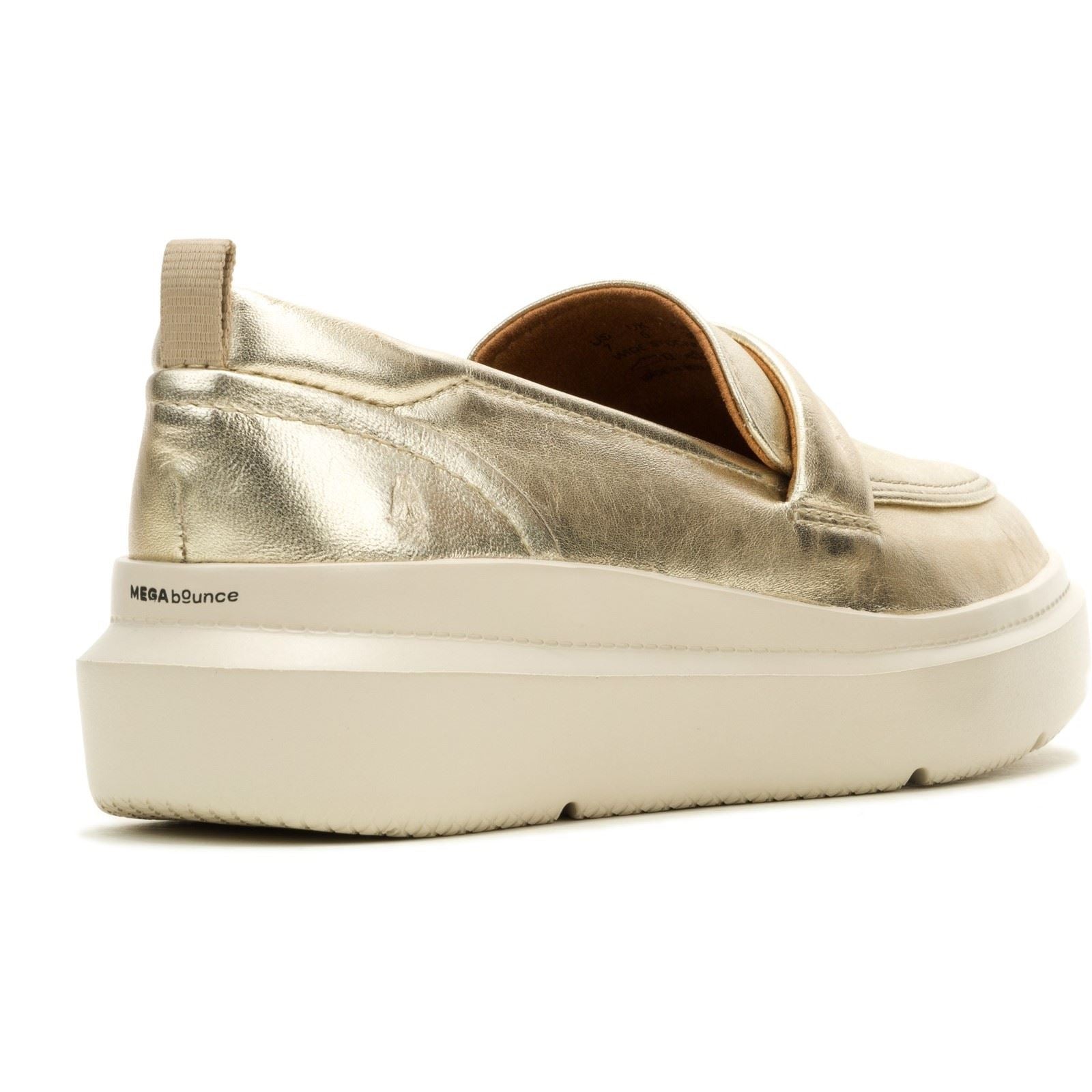 Hush Puppies Joy Penny Leather Women's Champagne Loafers