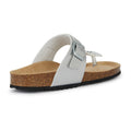 Geox D Brionia Metal Synthetic Polyurethane Women's Silver Sandals