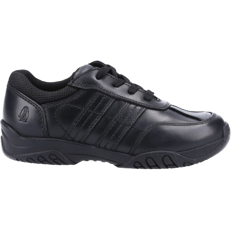 Hush Puppies Jezza 2 Youth Black Leather Lace-Up Shoes