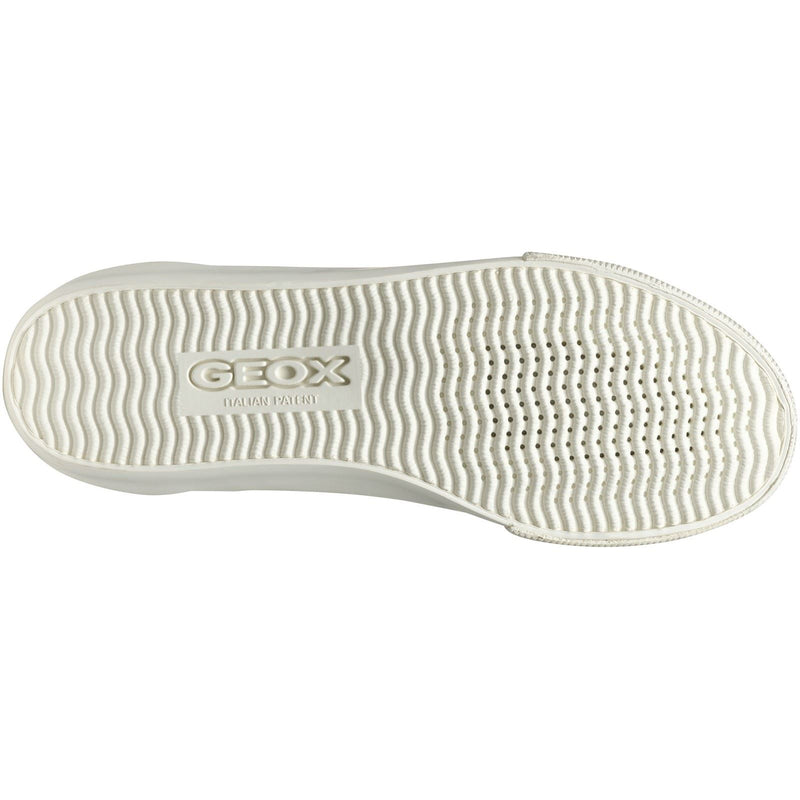 Geox D EMMELENY Women's Optic White/Light Gold Sneakers