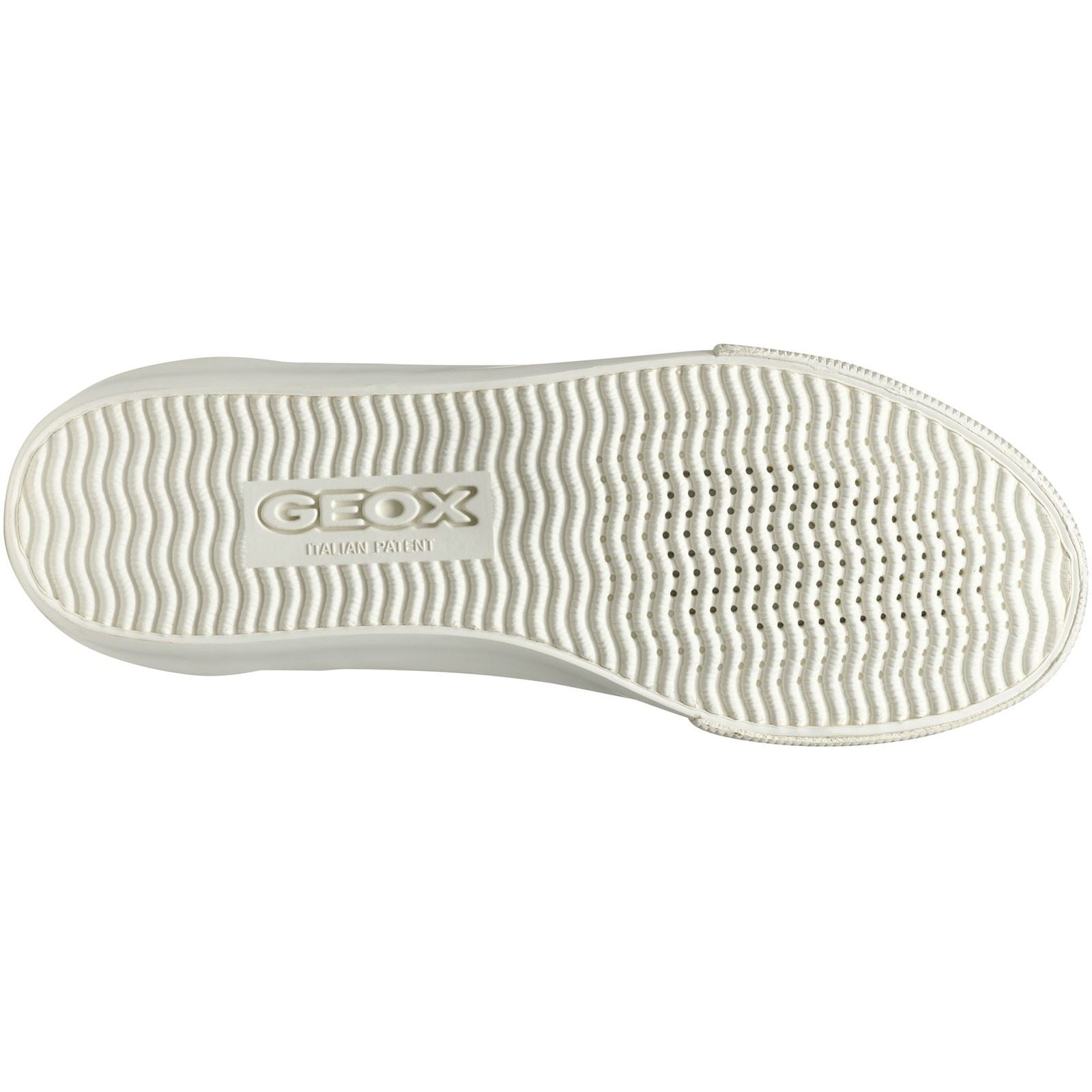 Geox D EMMELENY Women's Optic White/Light Gold Sneakers