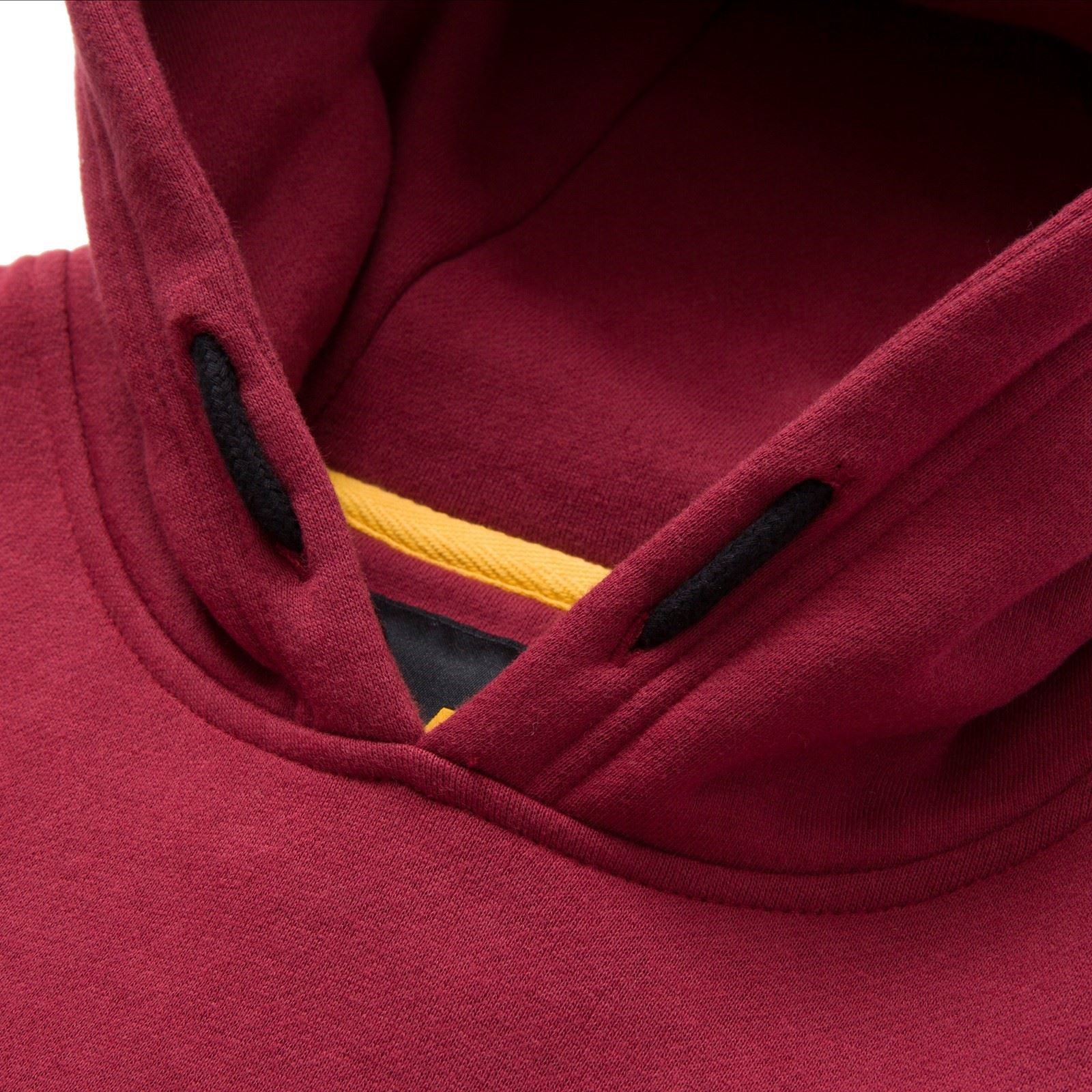 Caterpillar Trademark Banner Cotton Men's Red Hooded Sweatshirt