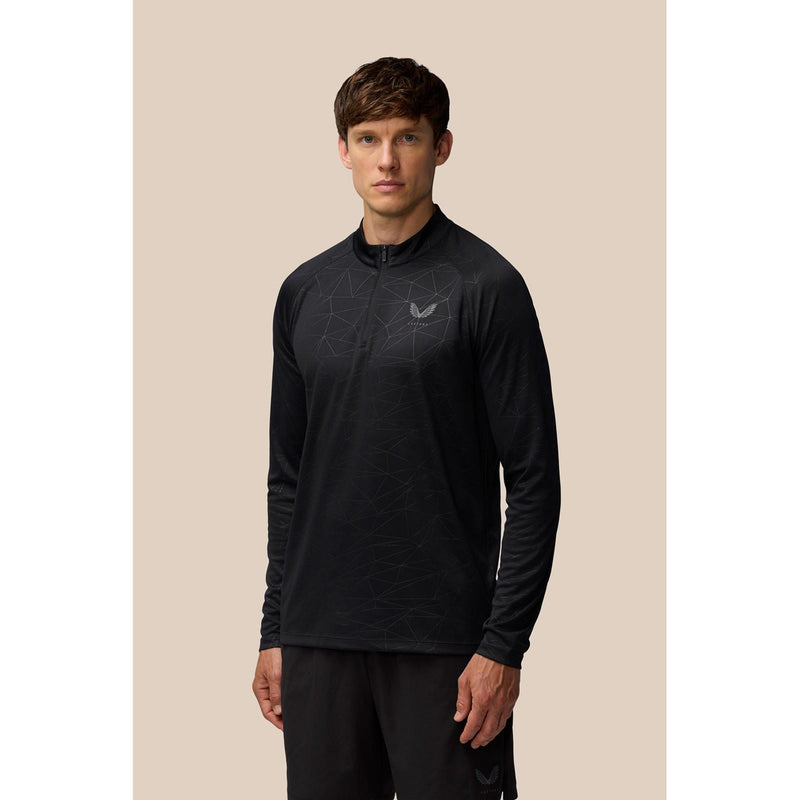 Castore Adapt Training 1/4 Zip Top Polyester Men's Black Activewear T-Shirts