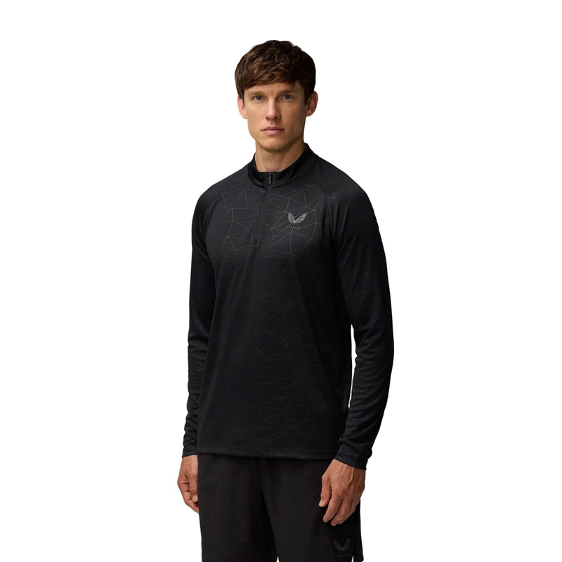 Castore Adapt Training 1/4 Zip Top Polyester Men's Black Activewear T-Shirts