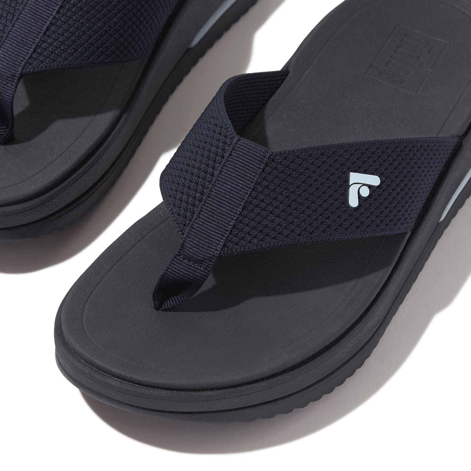 Fitflop Surff Two-tone Polyester Women's Midnight Navy Wide Sandals