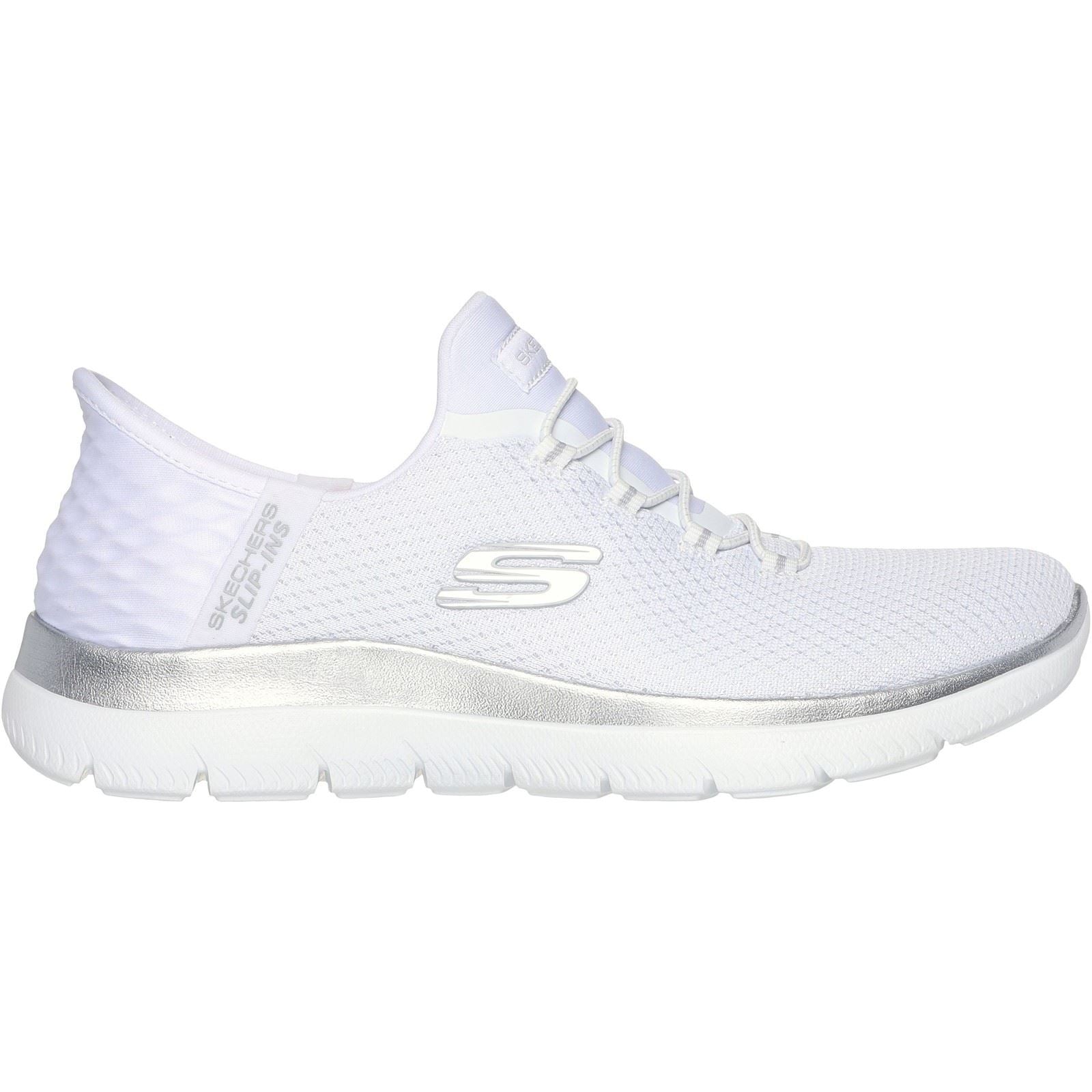 Skechers Summits Diamond Dream Textile Women's White/Silver Sneakers