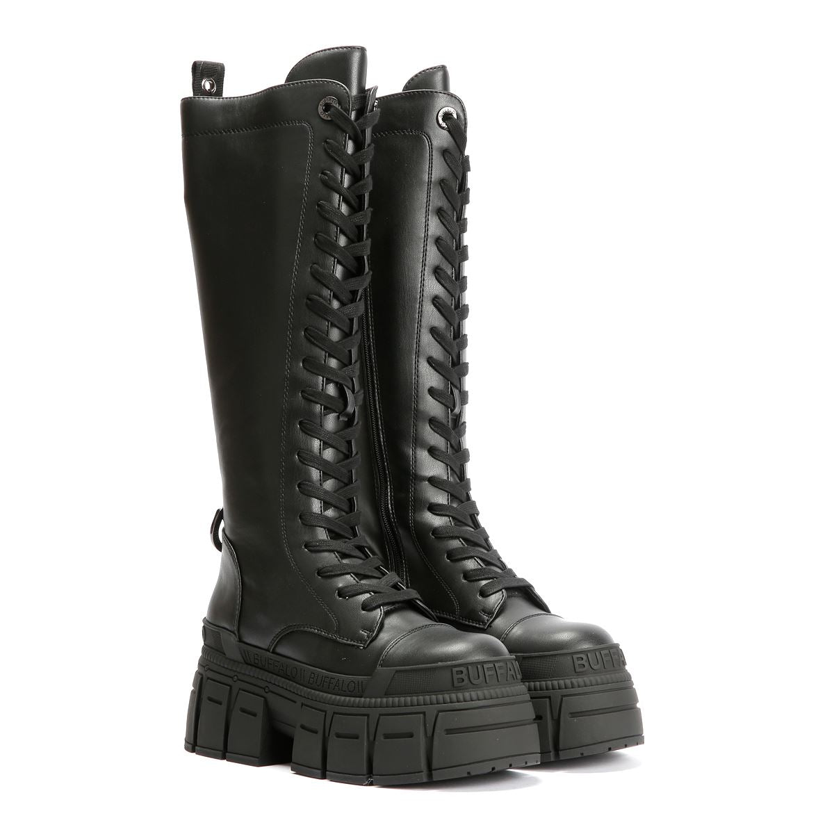 Buffalo Gospher Lace Up High Women's Black Boots