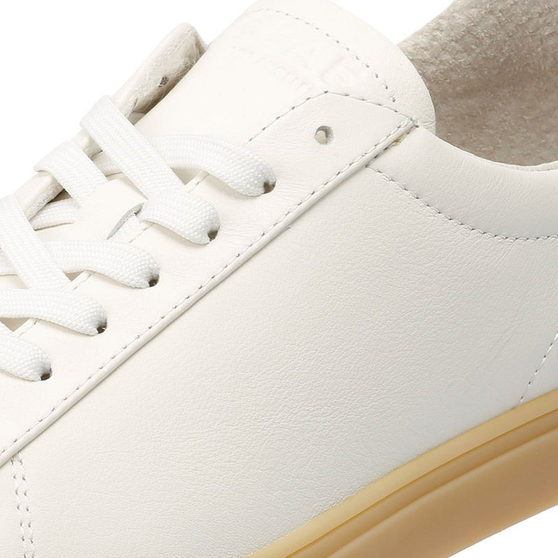Clae Bradley Leather Men's White/Natural Gum Sneakers