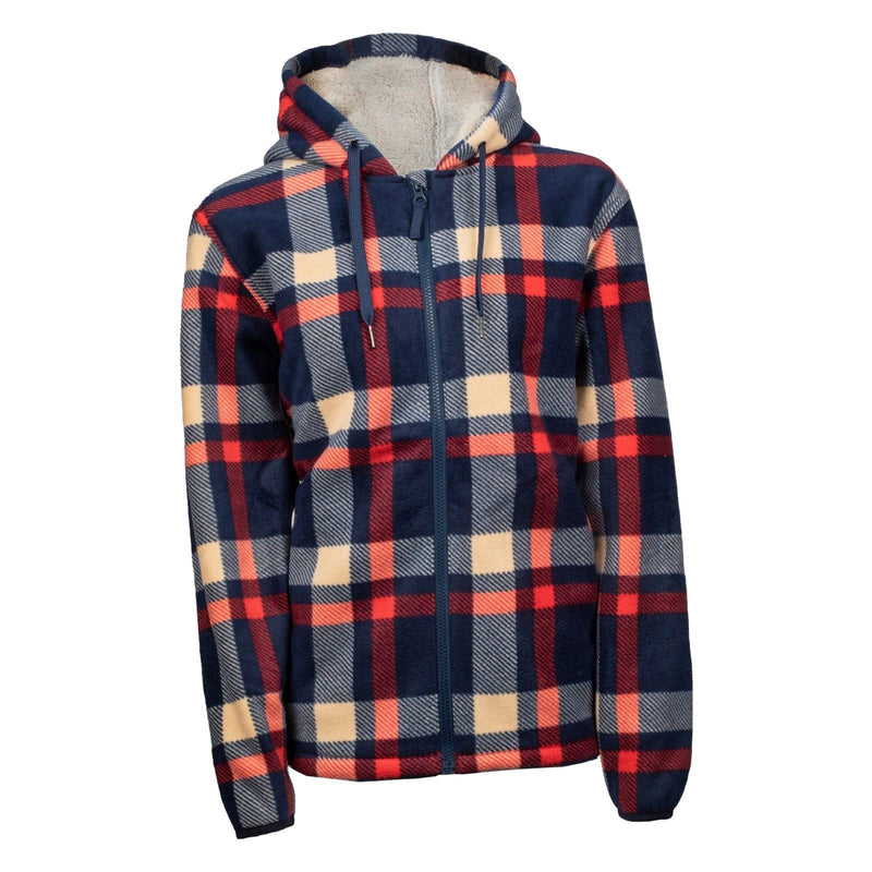 Hard Yakka Check Zoodie Polyester Women's Blue Hooded Sweatshirt