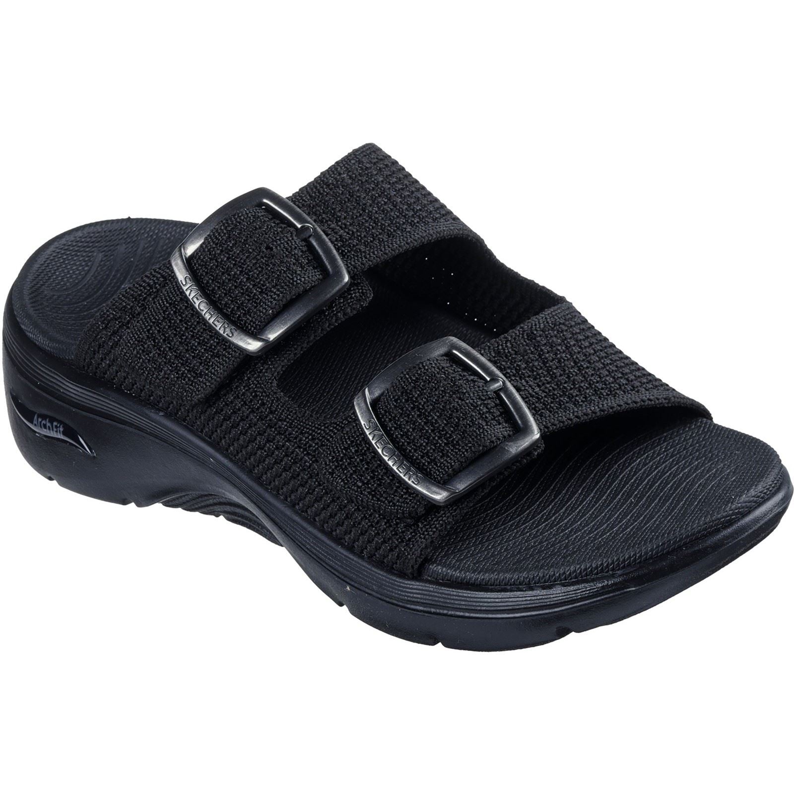 Skechers Go Walk Arch Fit 2.0 Destined Textile Women's Black Sandals